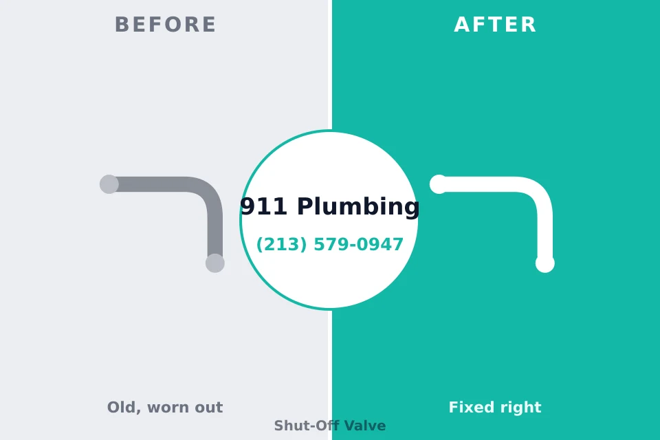 Before and after: plumbing repair Childress, TX